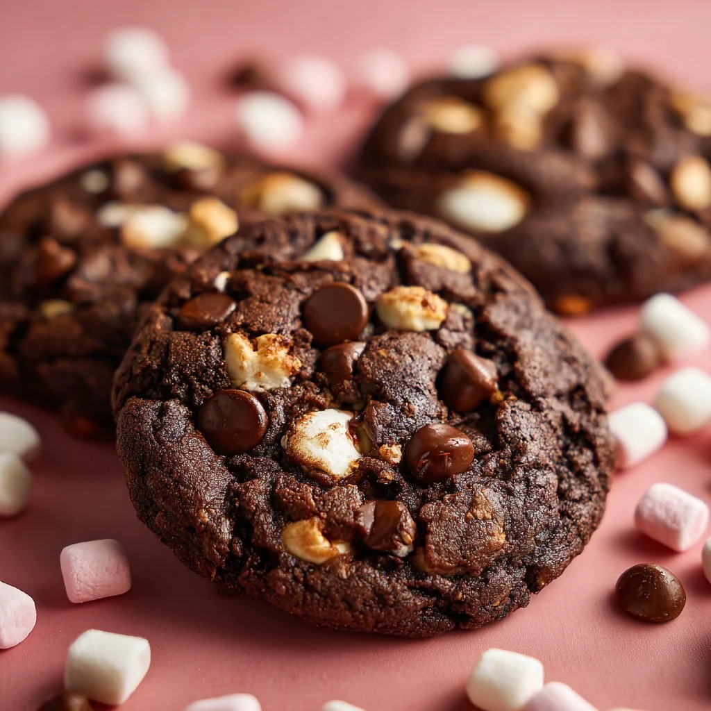 Delicious Levain Bakery Rocky Road Cookies with chocolate and marshmallows
