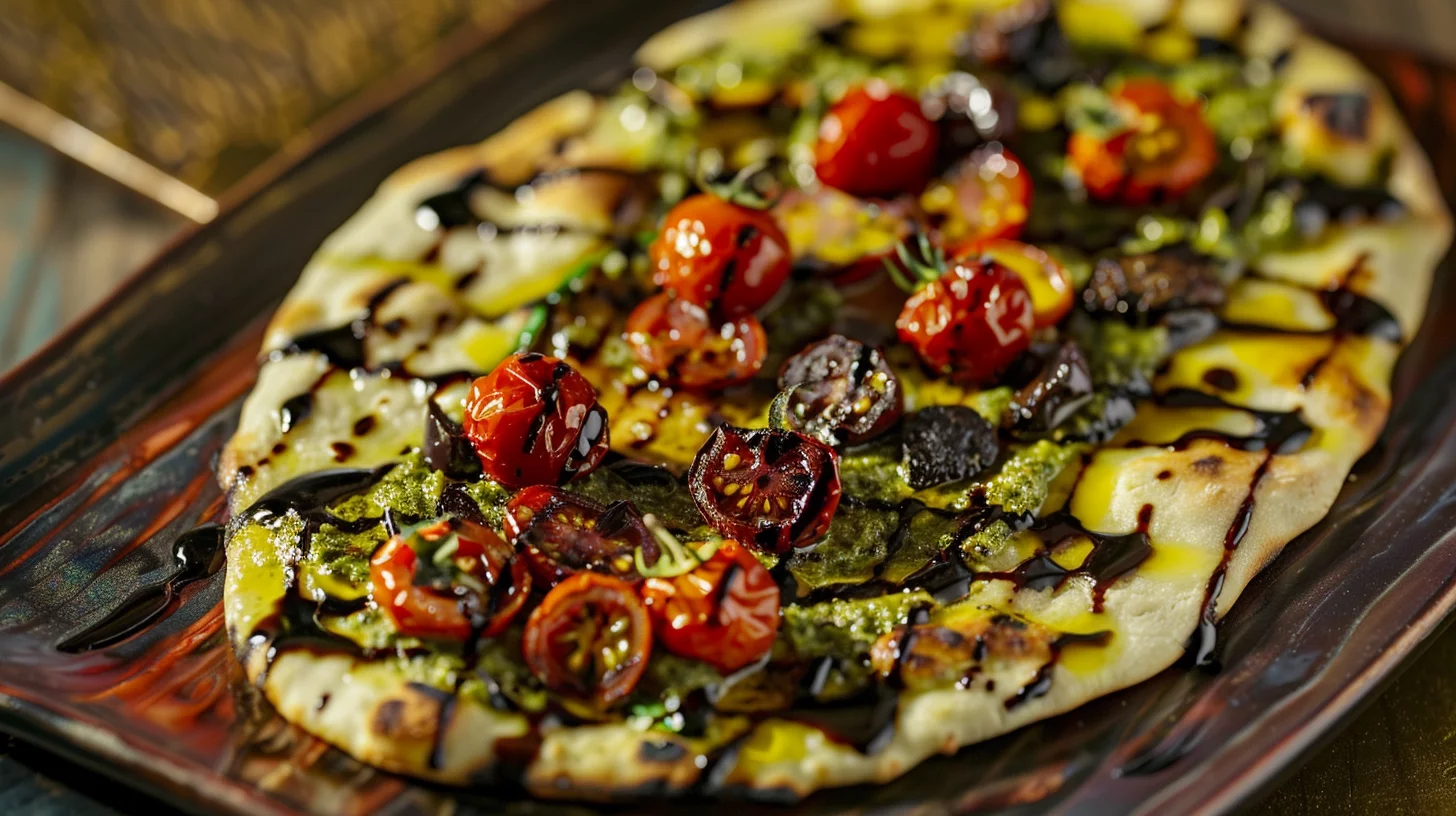 Pesto Veggie Flatbread