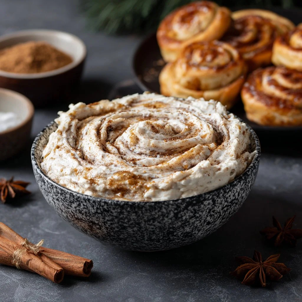 Delicious Pumpkin Spice Dip served in a bowl with a sprinkle of cinnamon on top.
