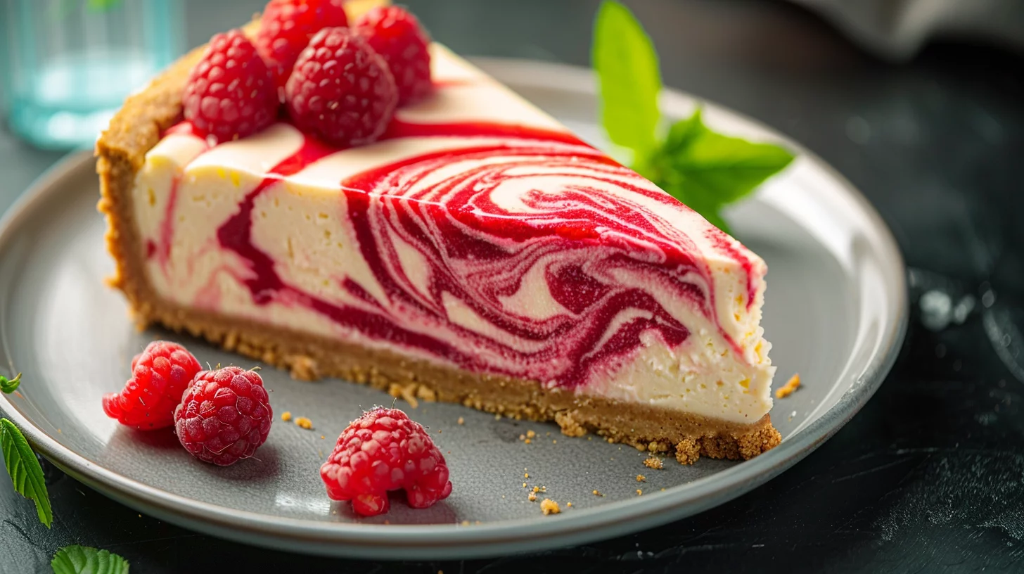 Raspberry Swirl Cheesecake