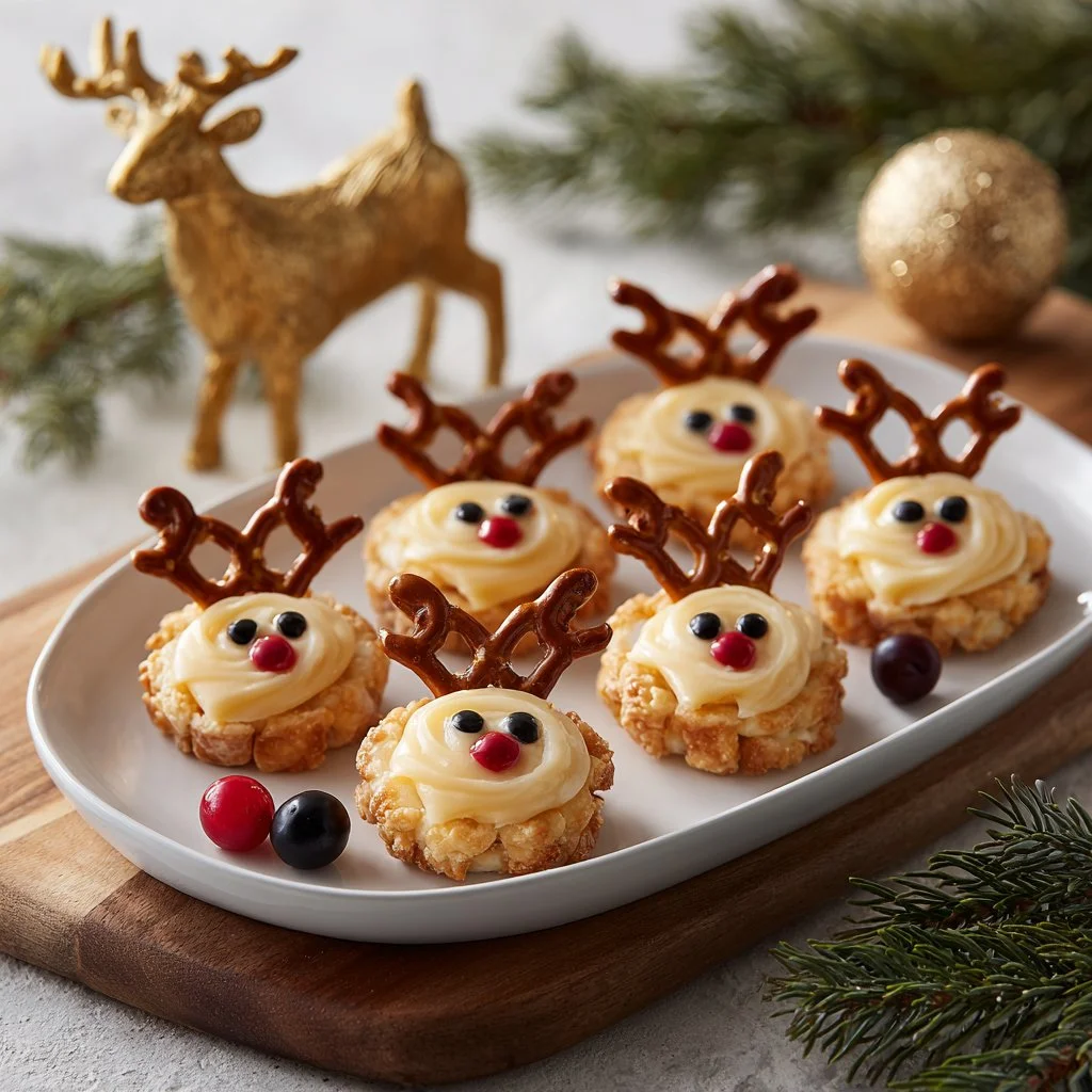 Delicious reindeer cheese bites, perfect appetizers for cheese lovers