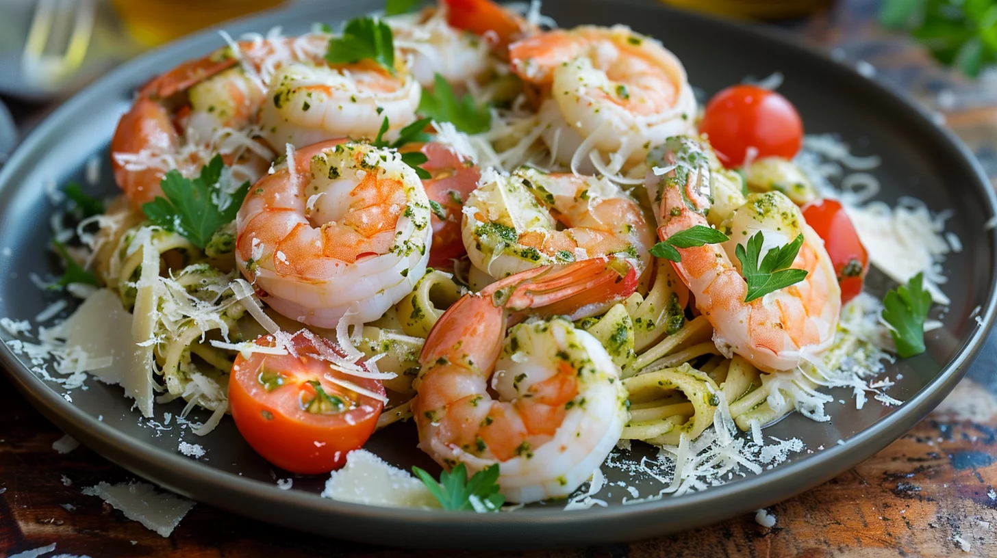 Shrimp Pesto Pasta