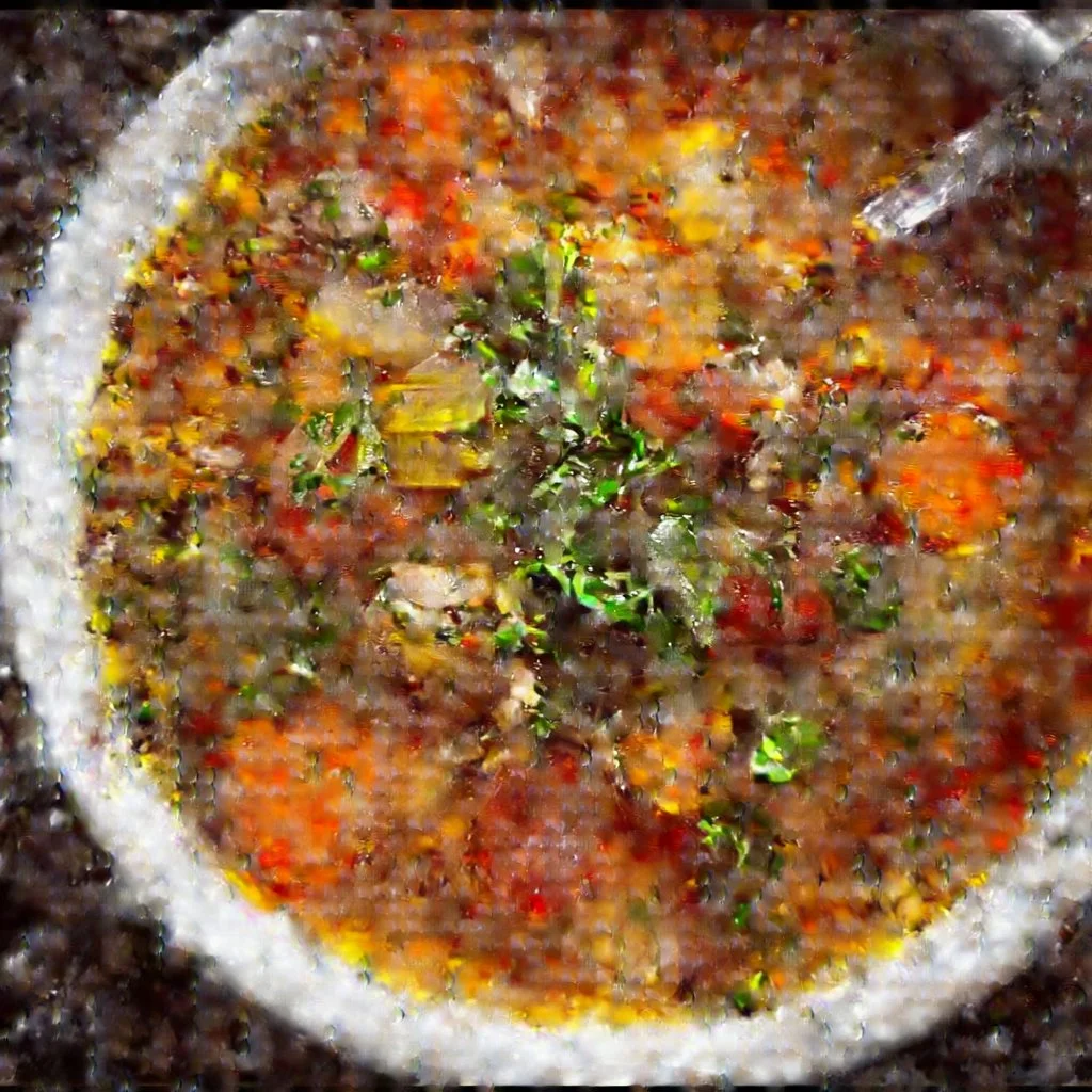Delicious homemade turkey vegetable soup with fresh vegetables in a bowl