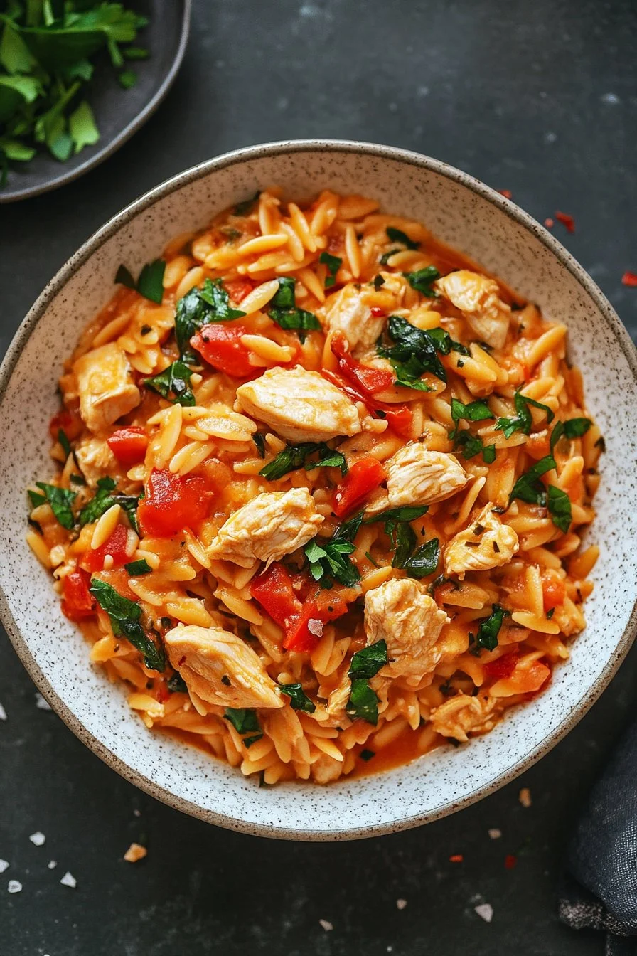 High Protein Chicken Orzo