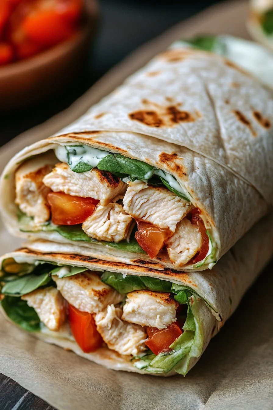 Easy Chicken Ranch Wraps