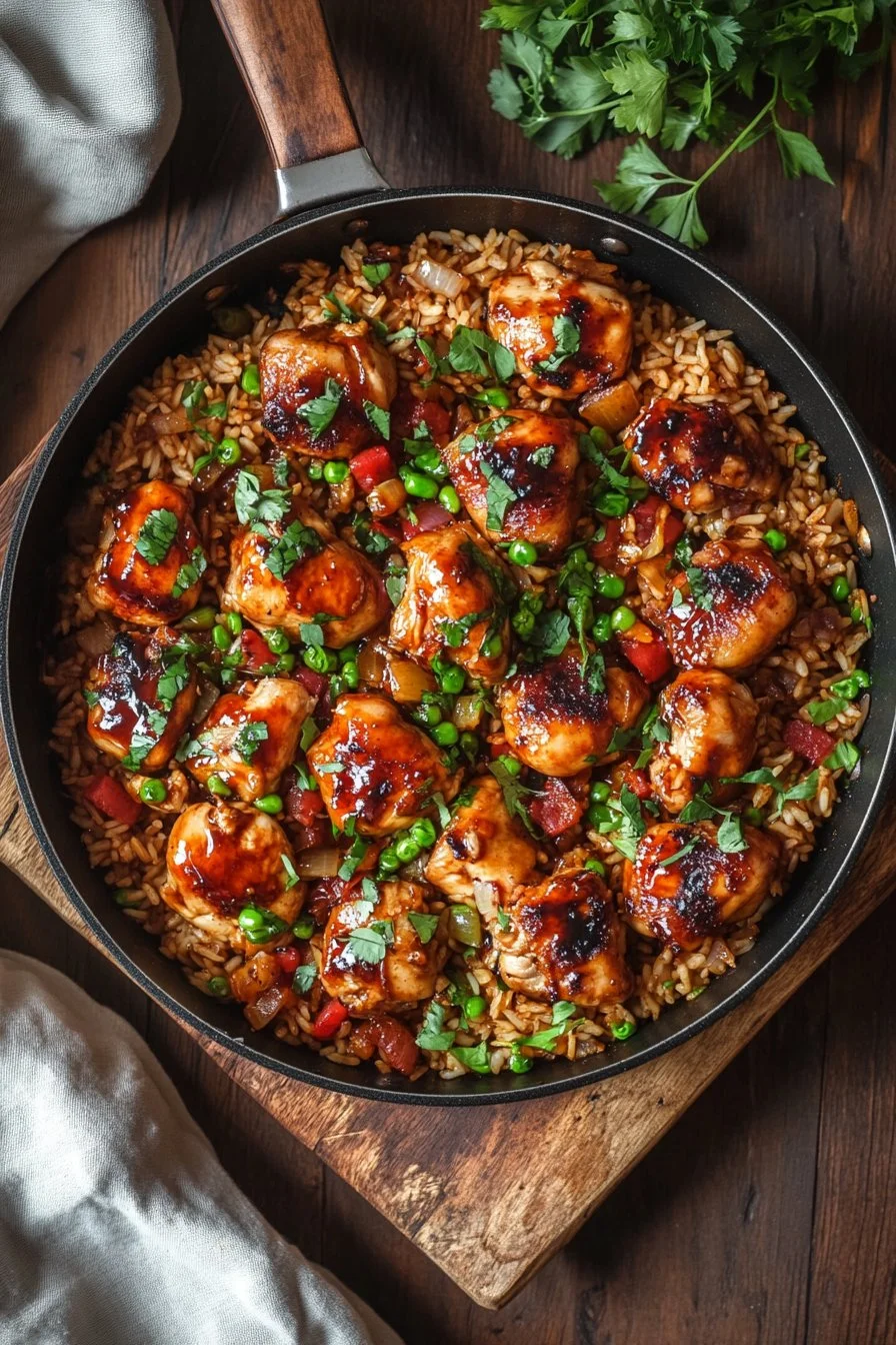 One-Pan Bold Honey BBQ Chicken Rice
