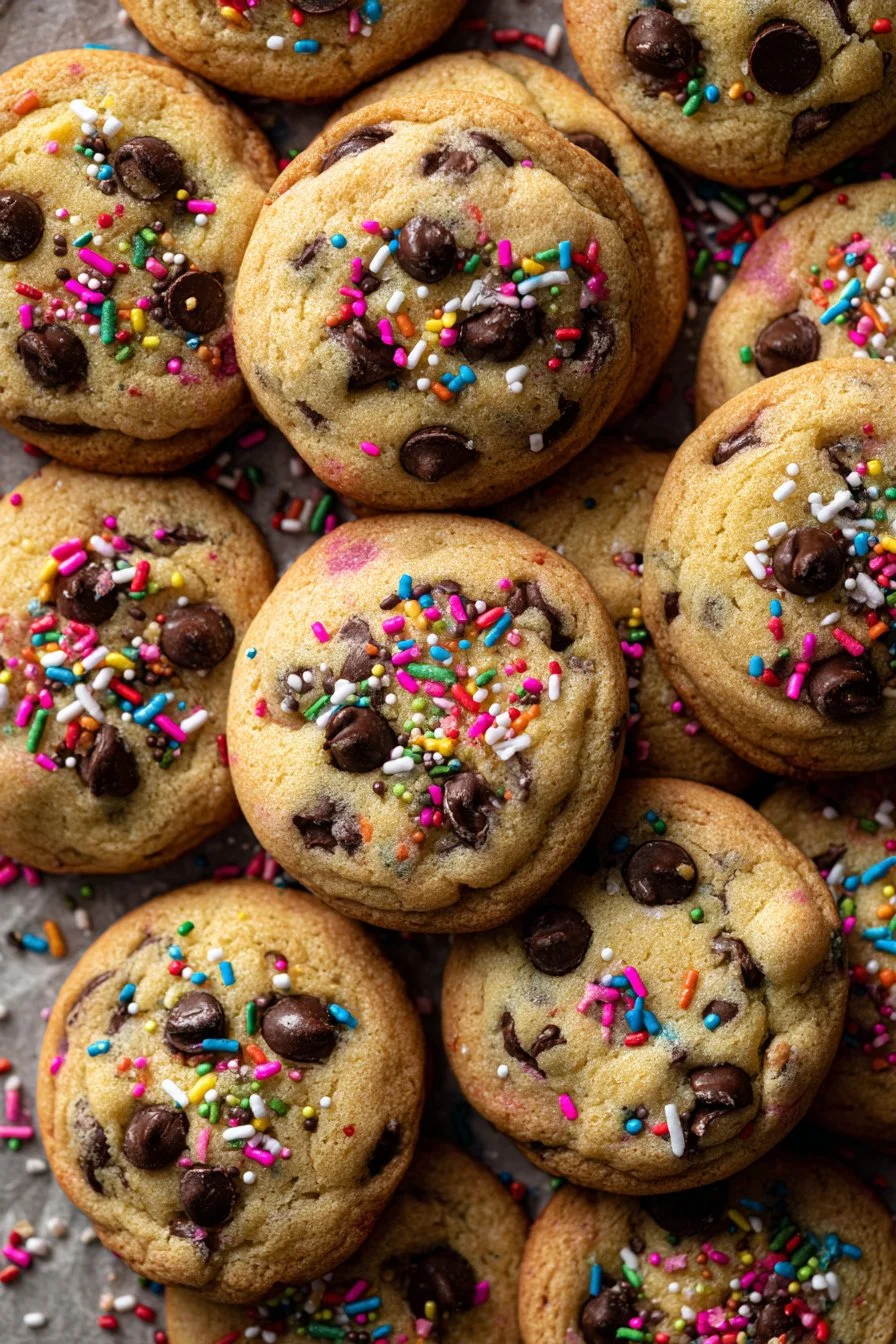 Cake Batter Chocolate Chip Cookies