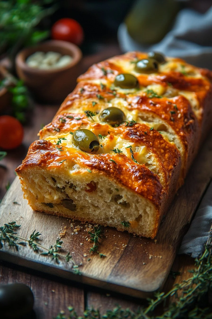 Savory Quick Bread With Cheese And Olives