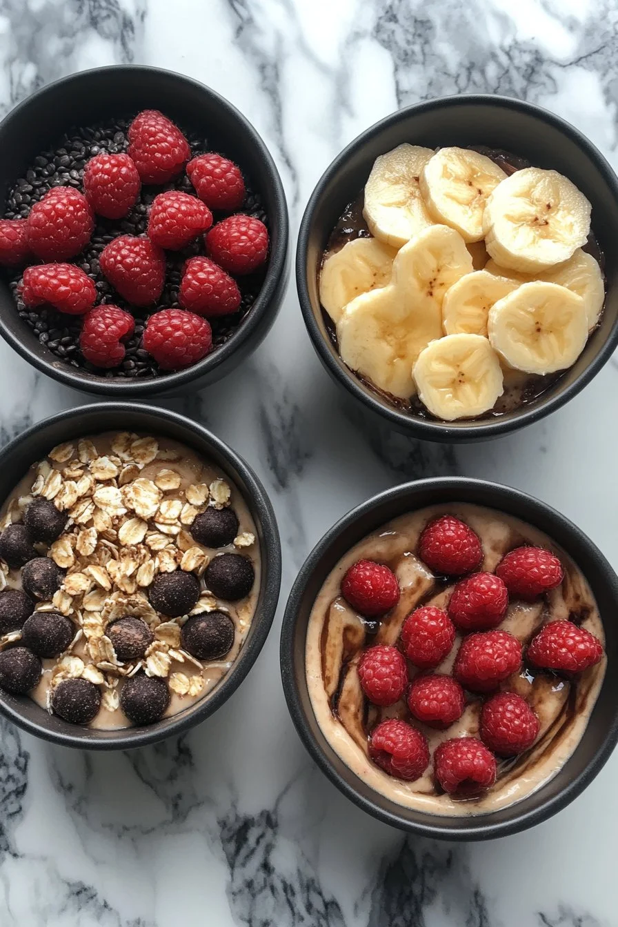 Baked Protein Pancake Bowls - great for meal prep and no banana needed!