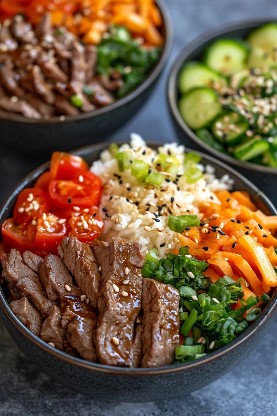 Lazy girl Hibachi Bowls—perfect for meal prep!