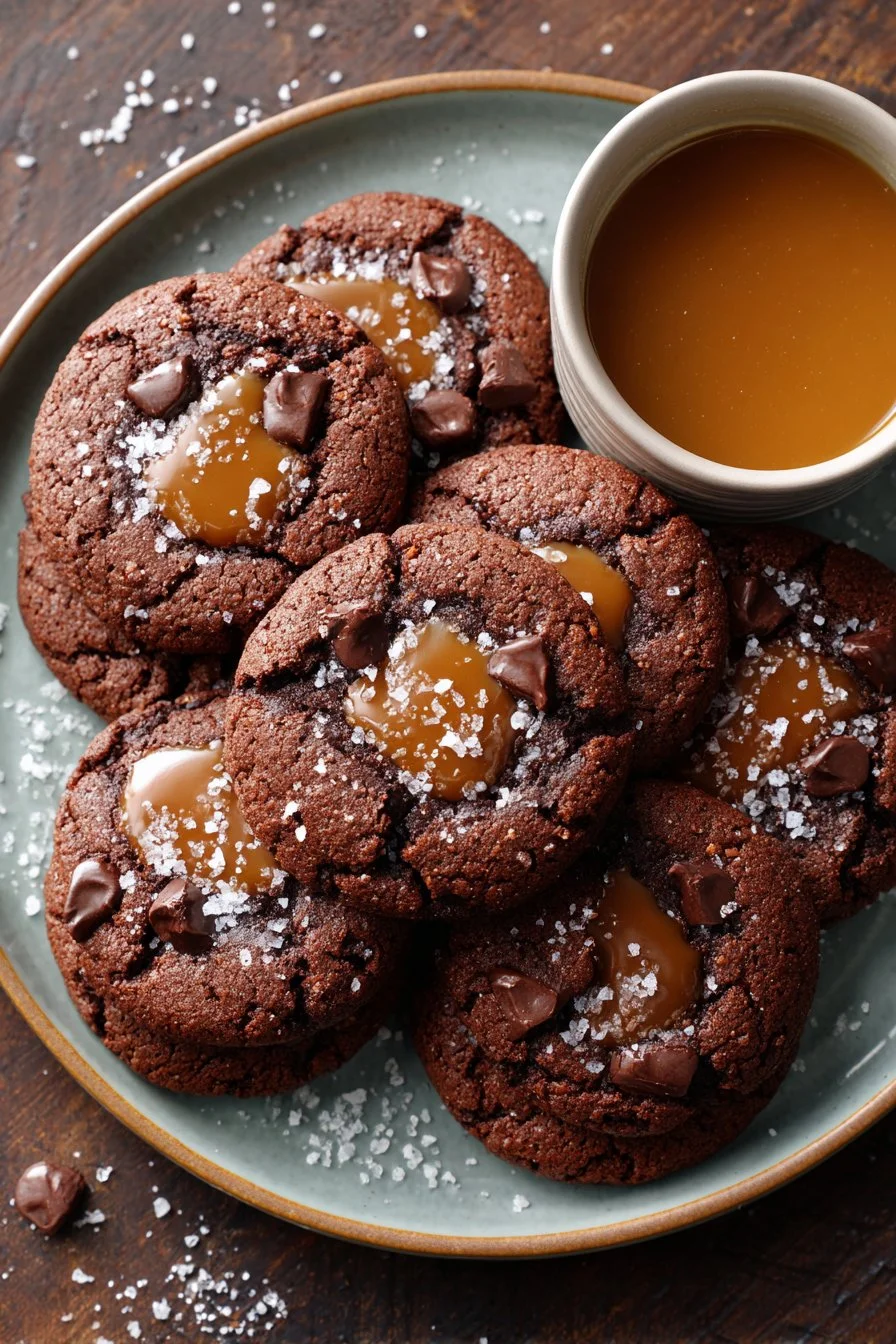 Salted Caramel Chocolate Cookies