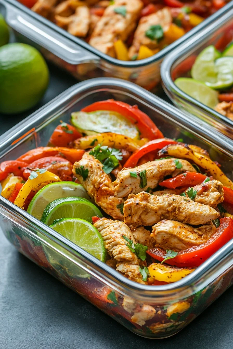 Chicken Fajita Meal Prep Bowls