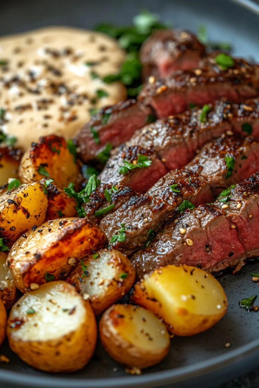 High Protein Creamy Chipotle Steak & Potatoes