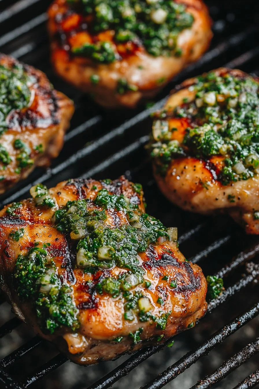 Grilled Chimichurri Chicken Thighs