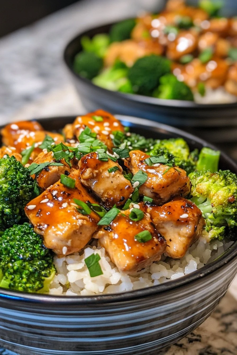 Honey Sriracha Chicken & Broccoli Bowls