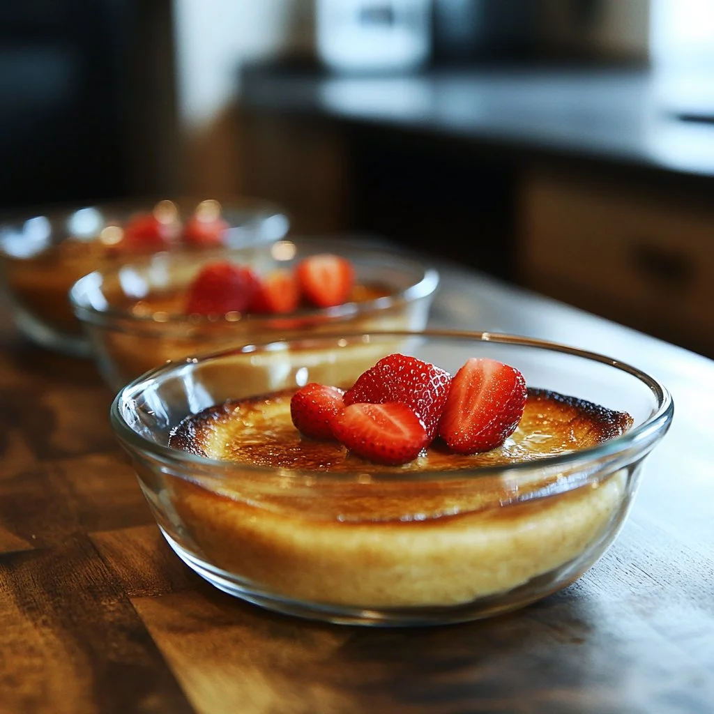 Delicious baked protein pancake bowls topped with fruits and nuts