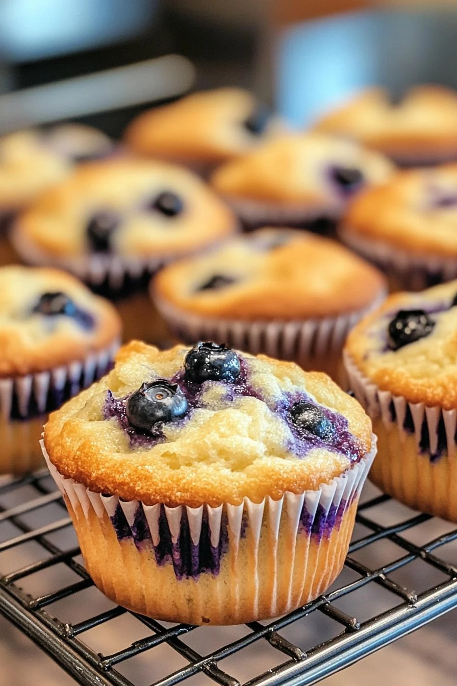 Bakery Style Blueberry Muffins