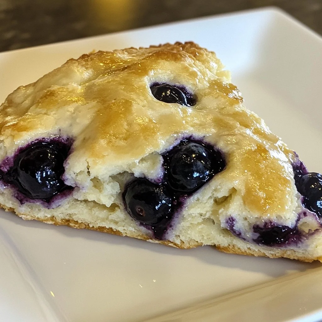 Delicious blueberry scones with Greek yogurt and lemon zest