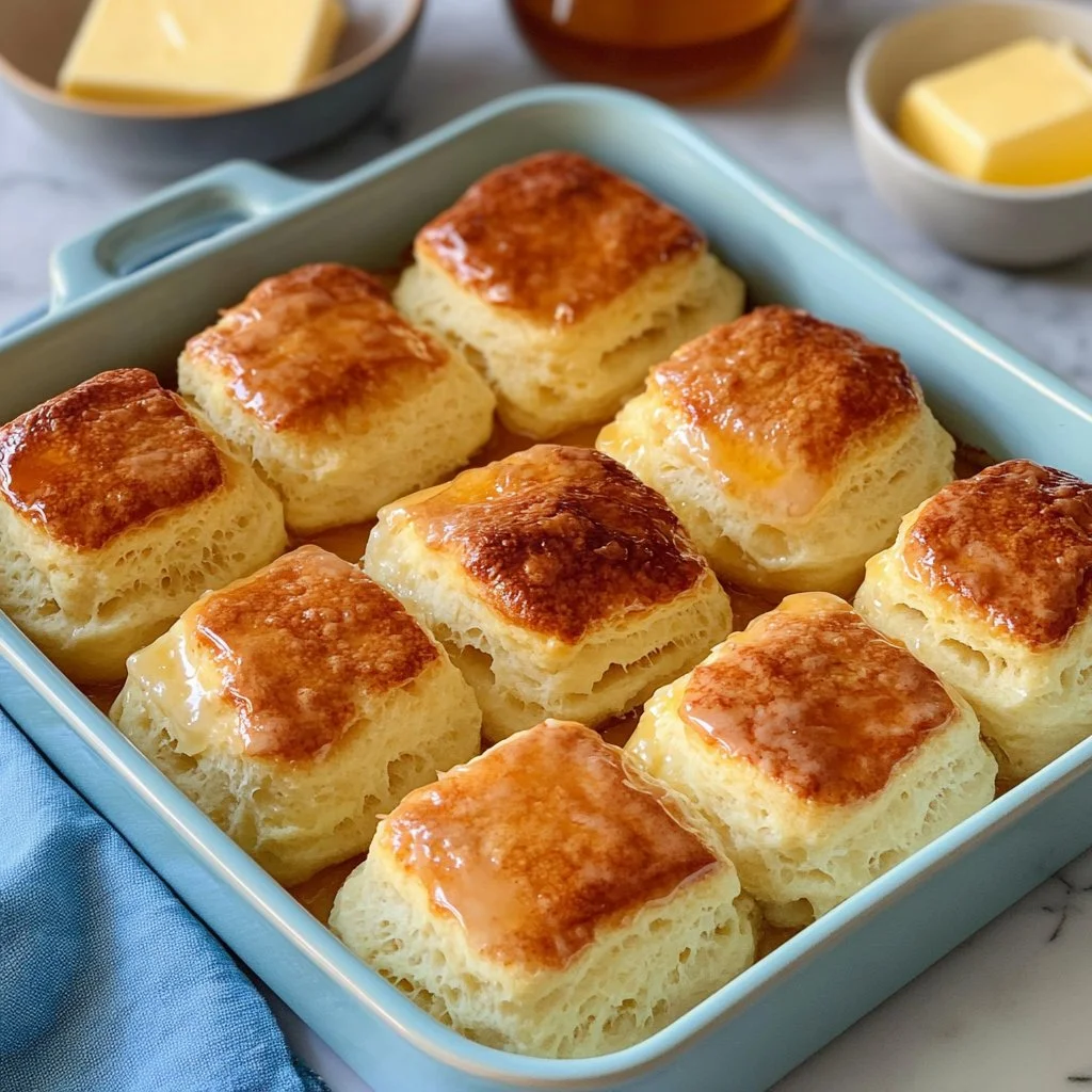 Delicious butter swim biscuits freshly baked and served on a plate.
