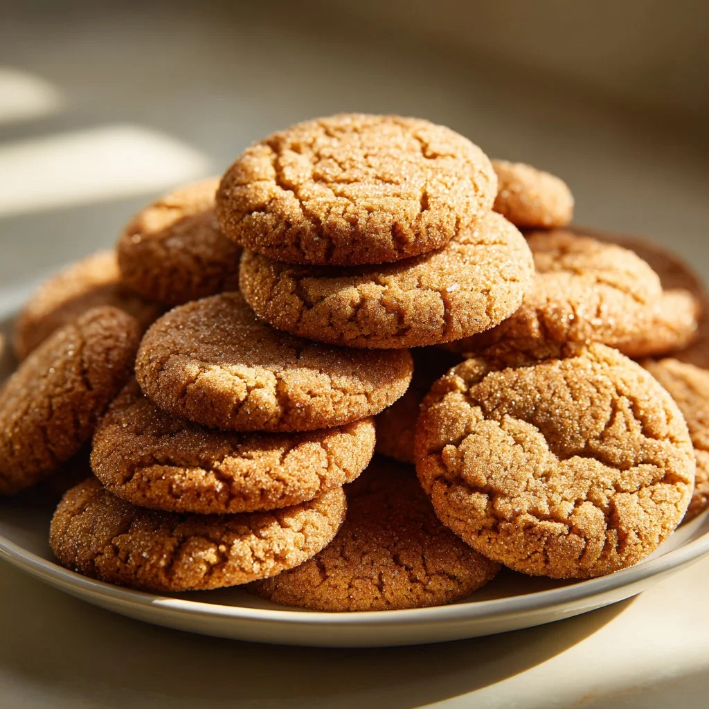 Delicious chewy brown sugar cookies on a baking tray