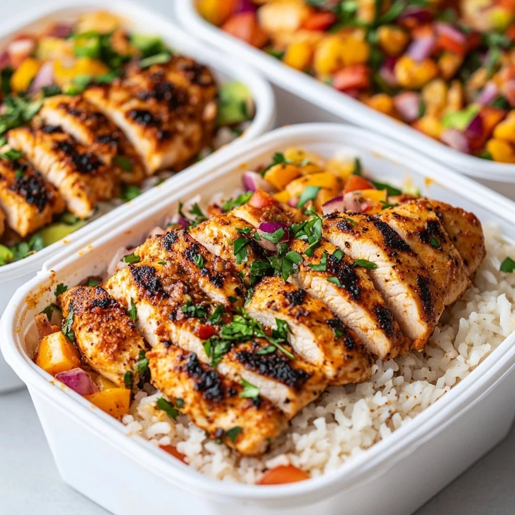 Creamy Cajun Chicken and Rice Bowls featuring vibrant spices and rich flavors