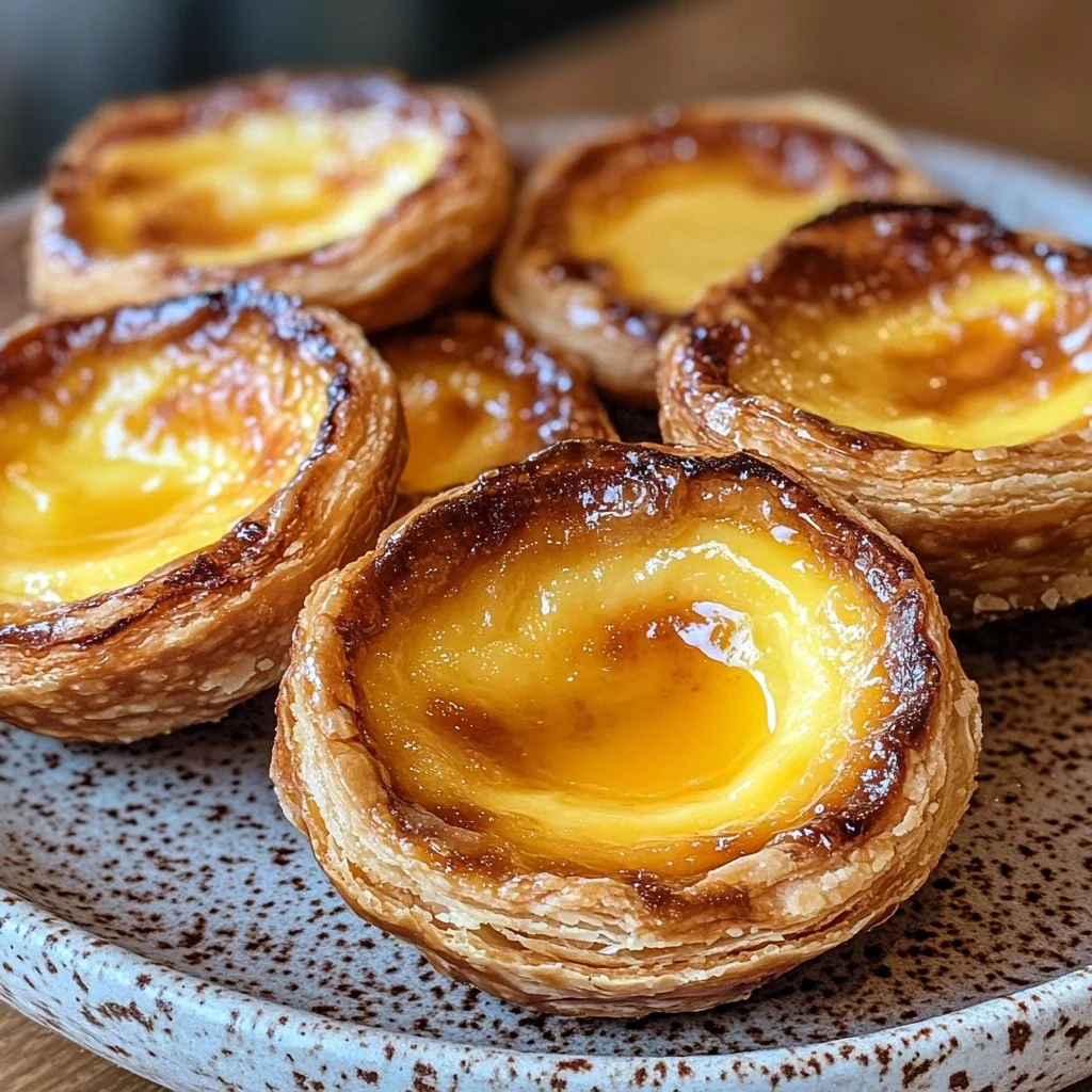 Delicious custard tart with creamy filling and golden crust
