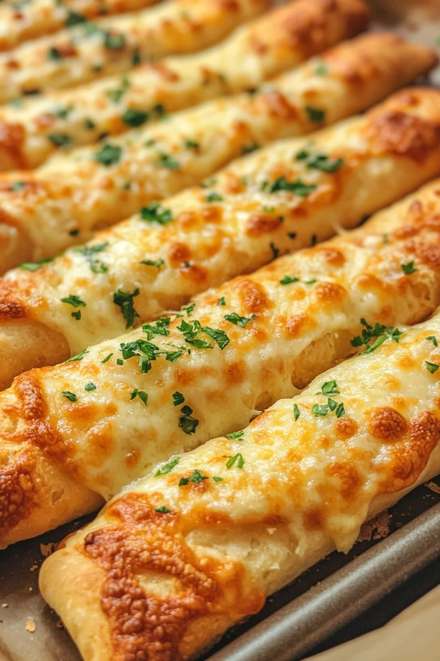 Homemade Cheesy Garlic Breadsticks