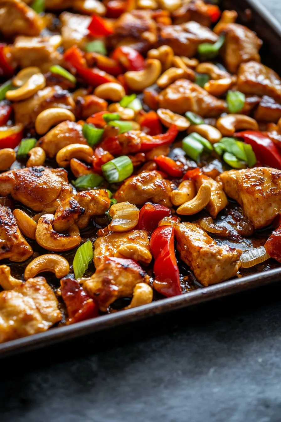 Sheet Pan Cashew Chicken