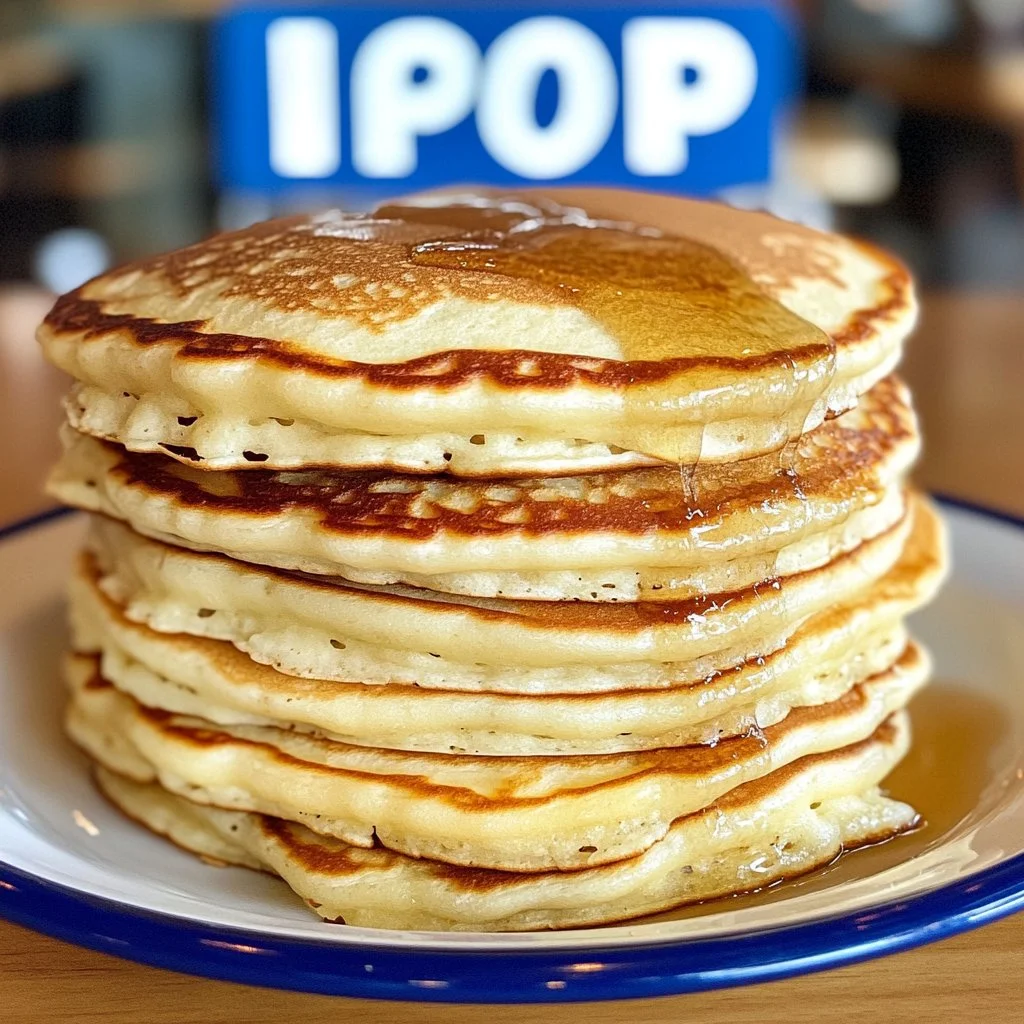 Delicious fluffy pancakes served with syrup and berries on a plate