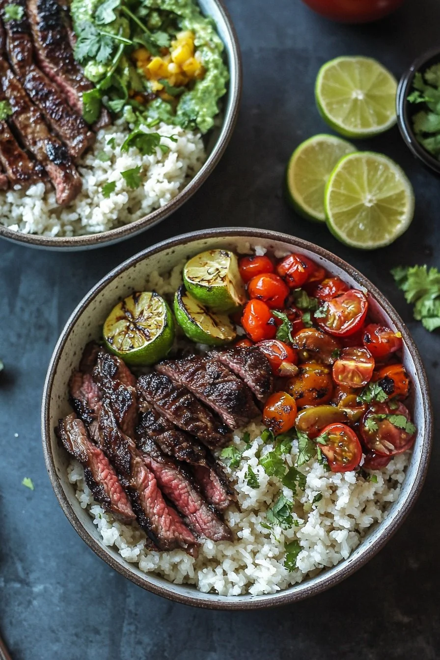 Cilantro Lime Steak Bowls