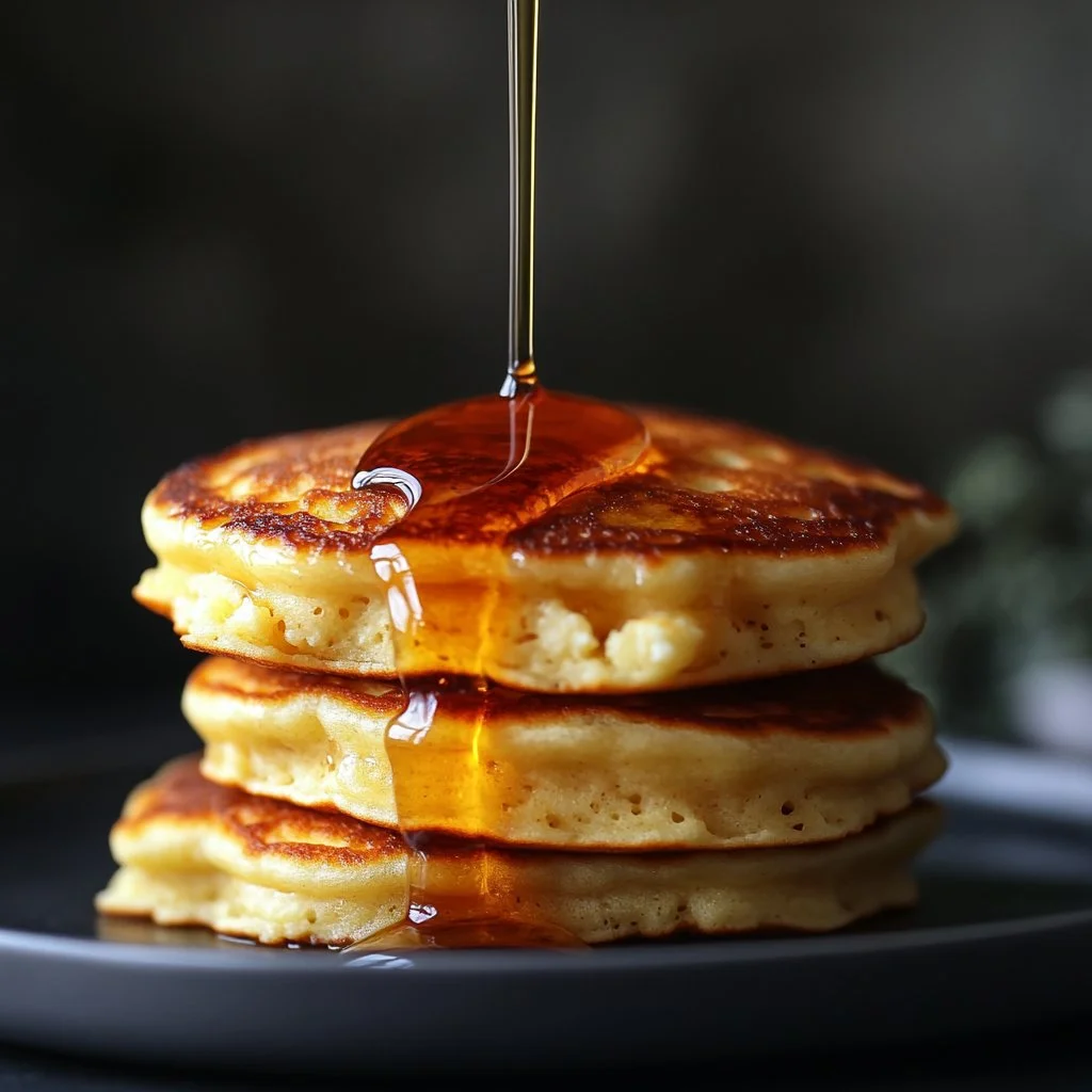 Delicious gluten-free cottage cheese pancakes served on a plate