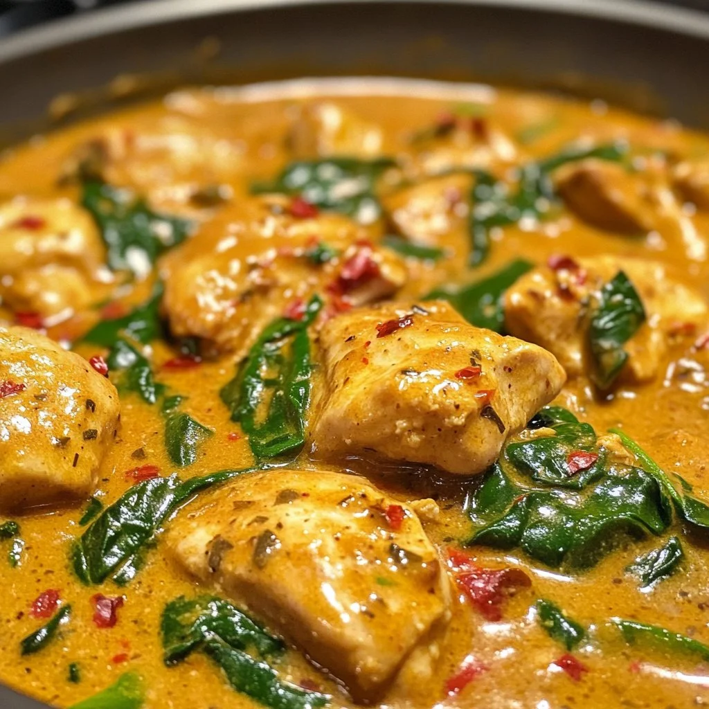 Healthy Tuscan Butter Chicken meal prep with high protein for nutritious eating.