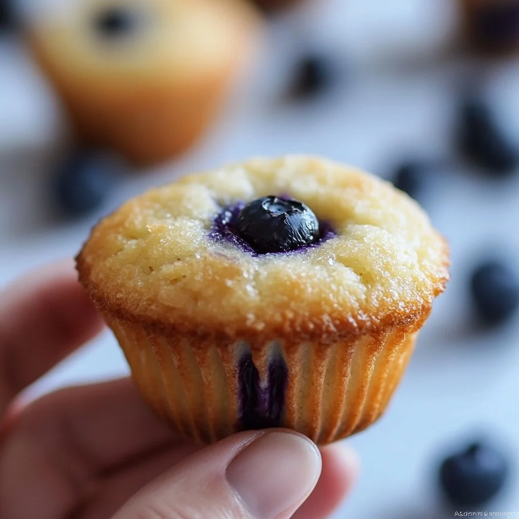 Homemade blueberry protein muffins fresh out of the oven