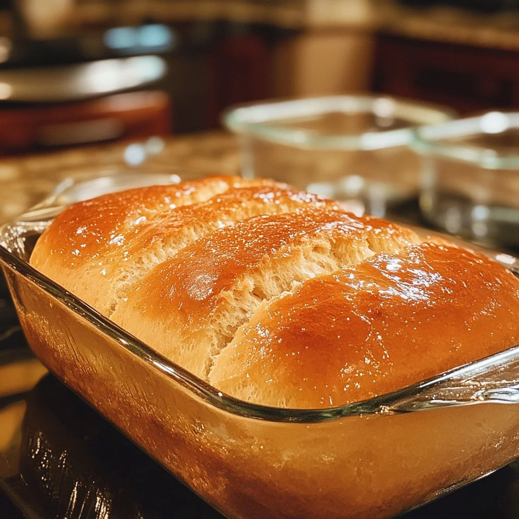 Freshly baked honey buttermilk bread loaf on a wooden cutting board