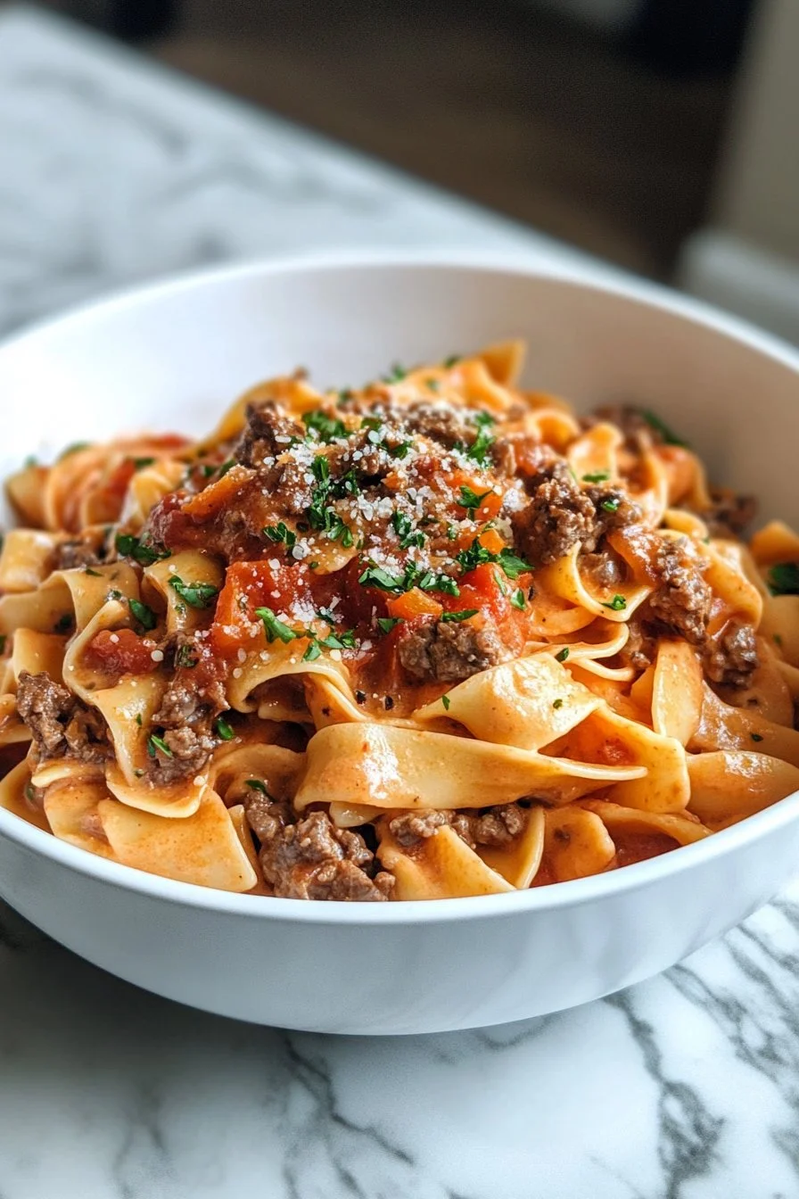 High Protein Creamy Beef Pasta Recipe for Quick Weeknight Dinners