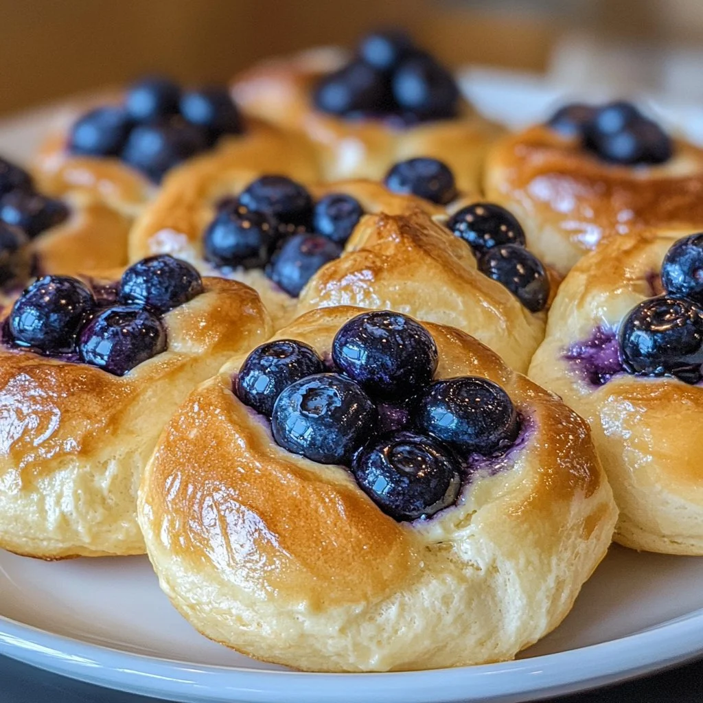 Cottage cheese blueberry cloud bread, a fluffy low-carb recipe treat.