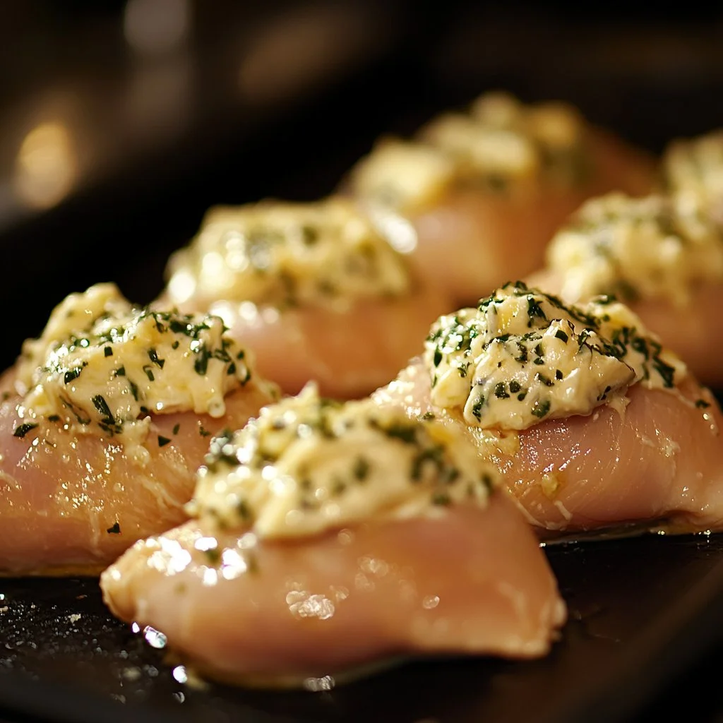 Melt in your mouth chicken breast garnished with herbs and spices