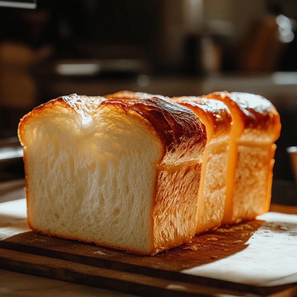Homemade milk bread from a bread machine, golden and fluffy.