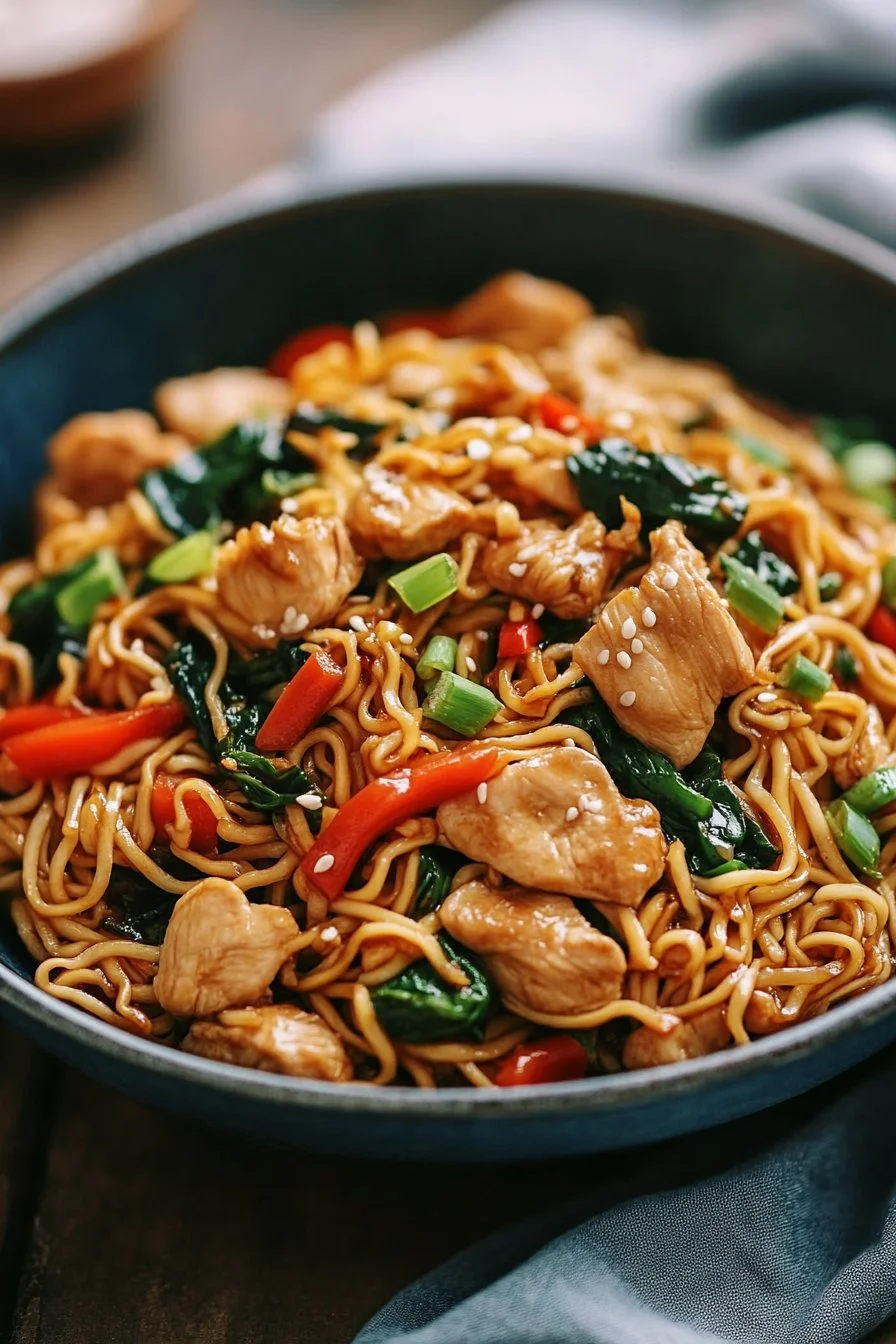 Chicken and Ramen Stir Fry