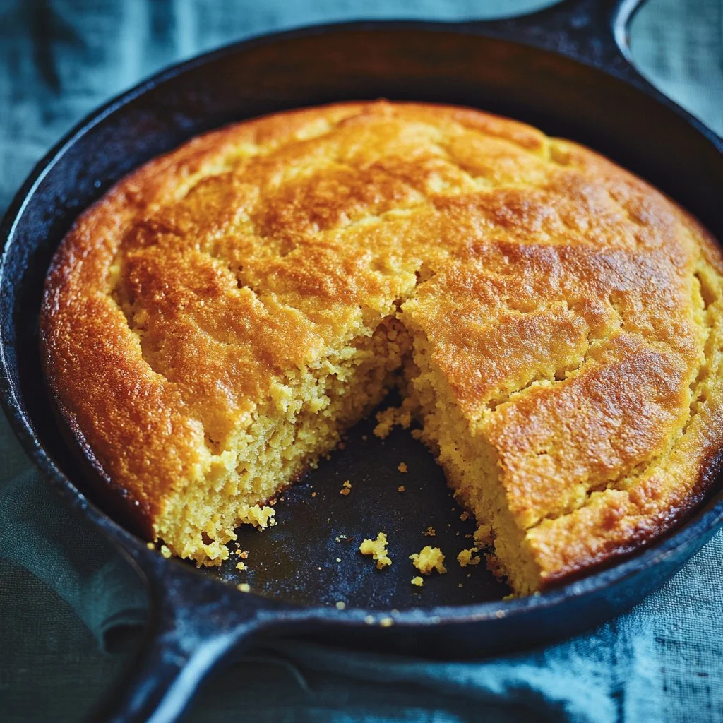 Nana's Famous Cornbread, golden and fluffy, served on a plate