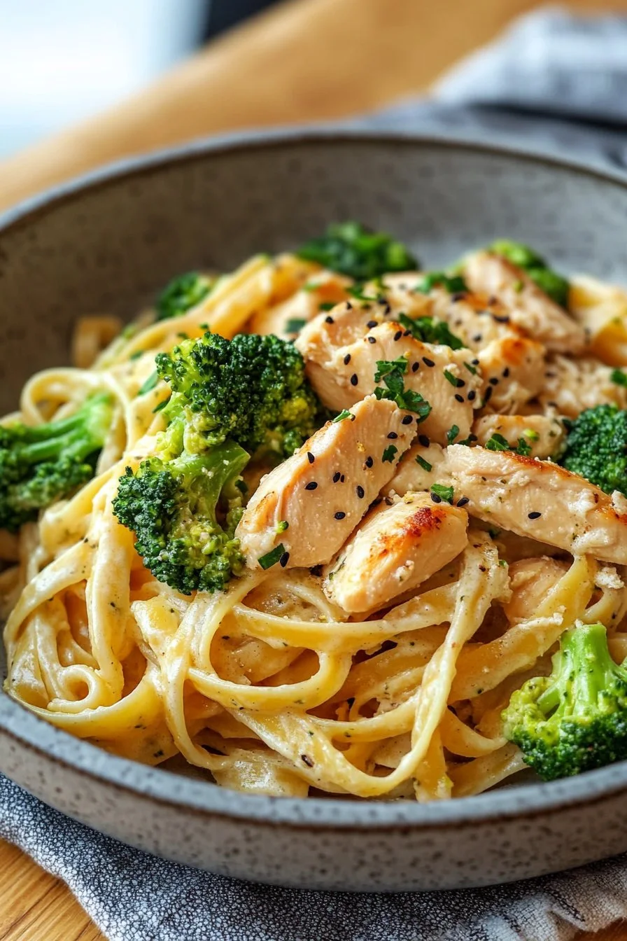 Creamy Rotisserie Chicken Broccoli Pasta