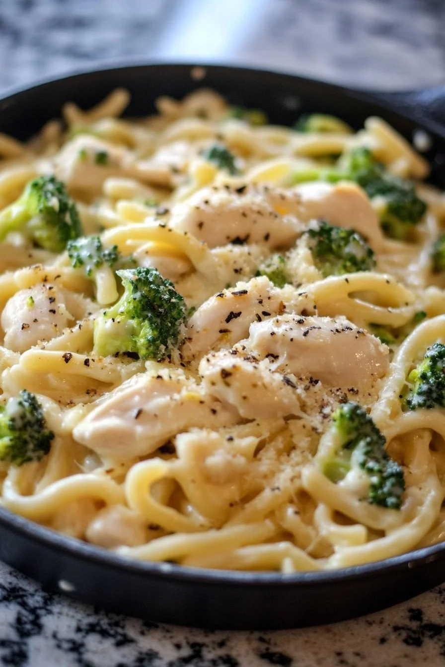 Creamy Rotisserie Chicken Broccoli Pasta