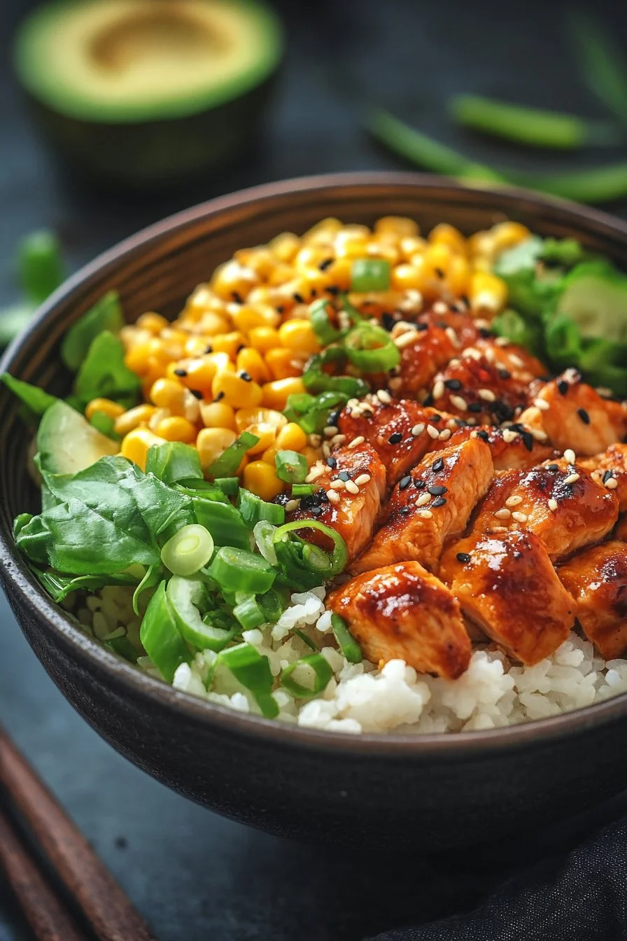 Street Corn Chicken Rice Bowl