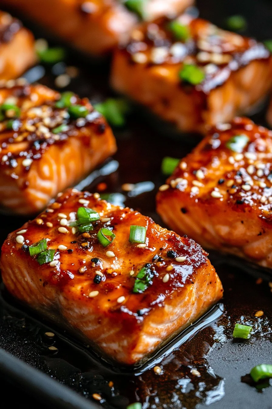 Honey Garlic Salmon Bites