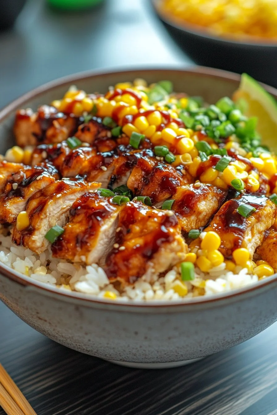 Street Corn Chicken Rice Bowl