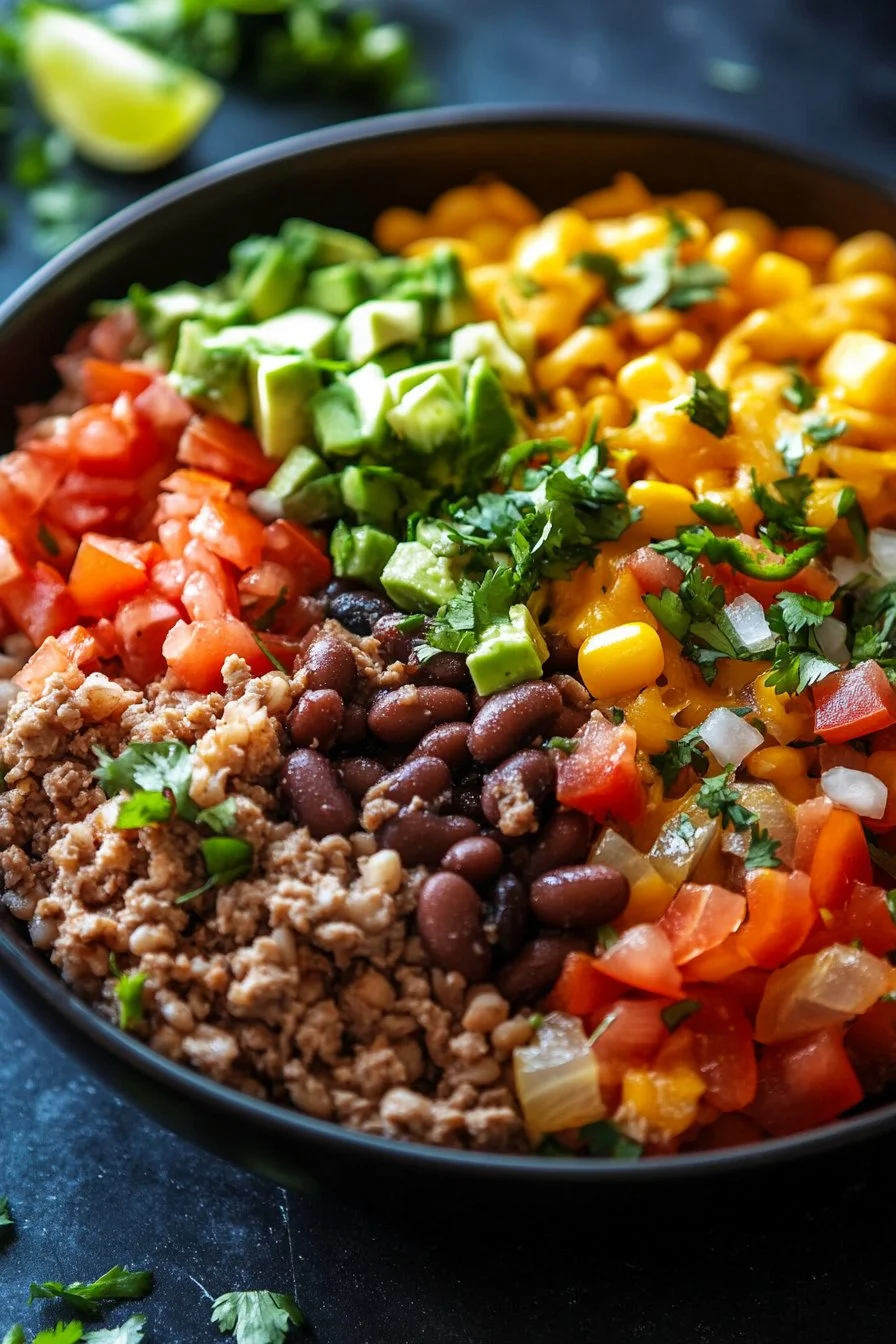 Beef and Bean Burrito Bowl