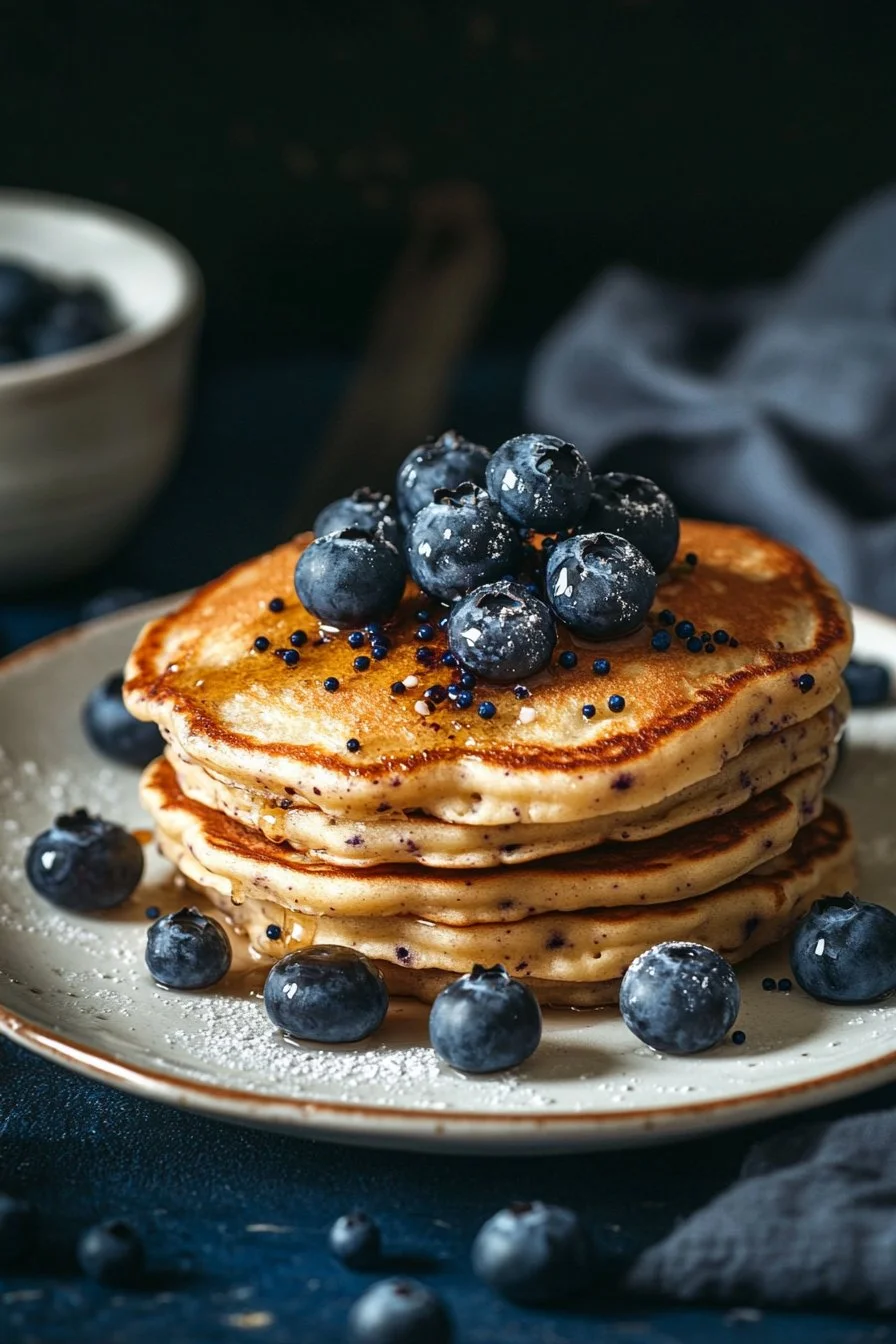 Healthy Blueberry Pancakes 🫐