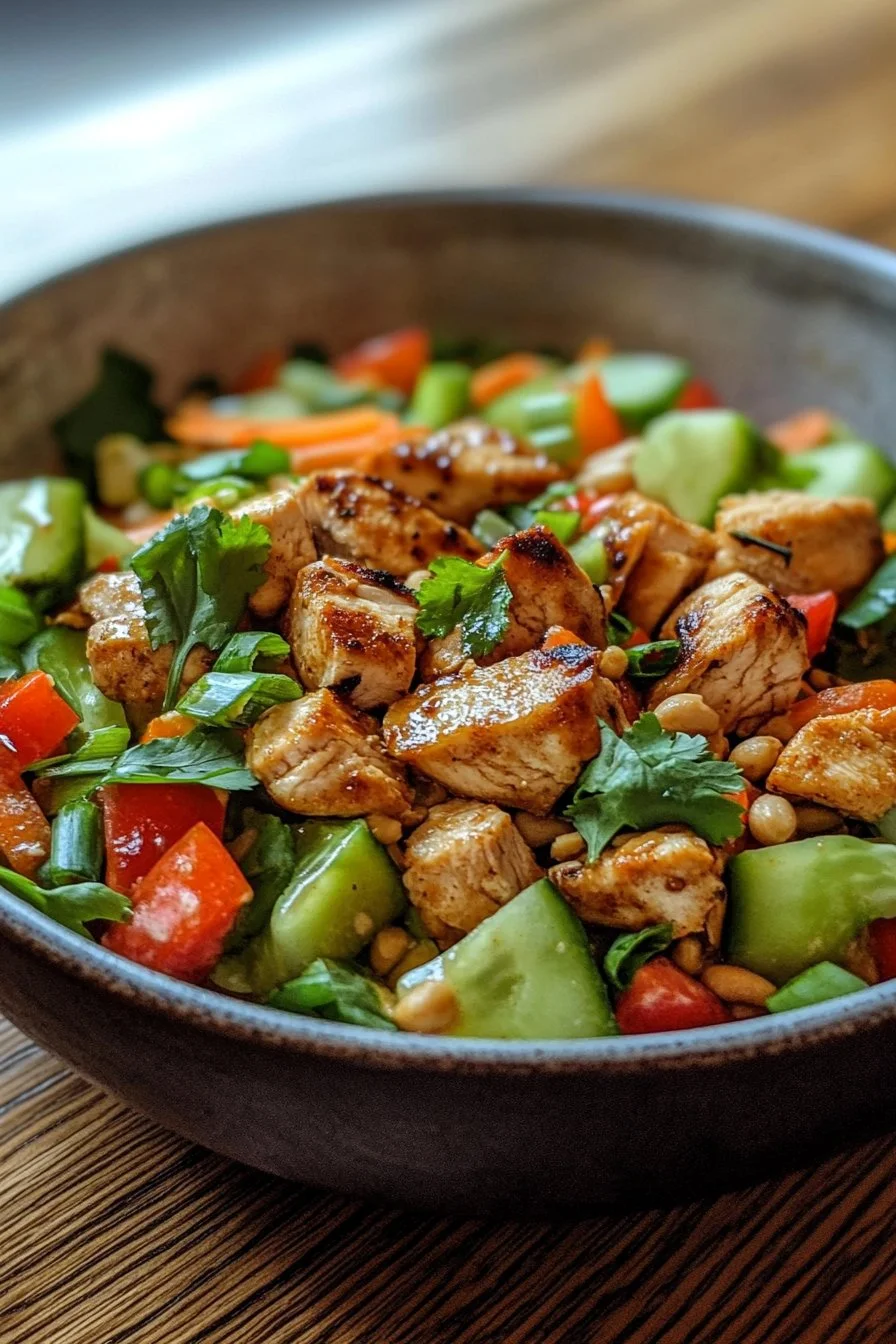 Thai Peanut Chicken Crunch Salad