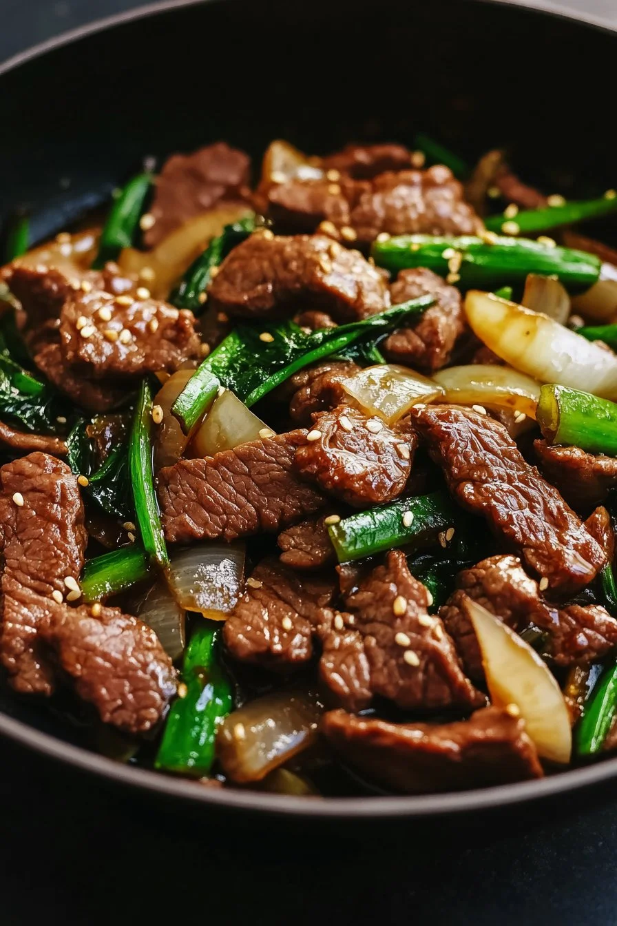 Chinese Beef and Onion Stir Fry