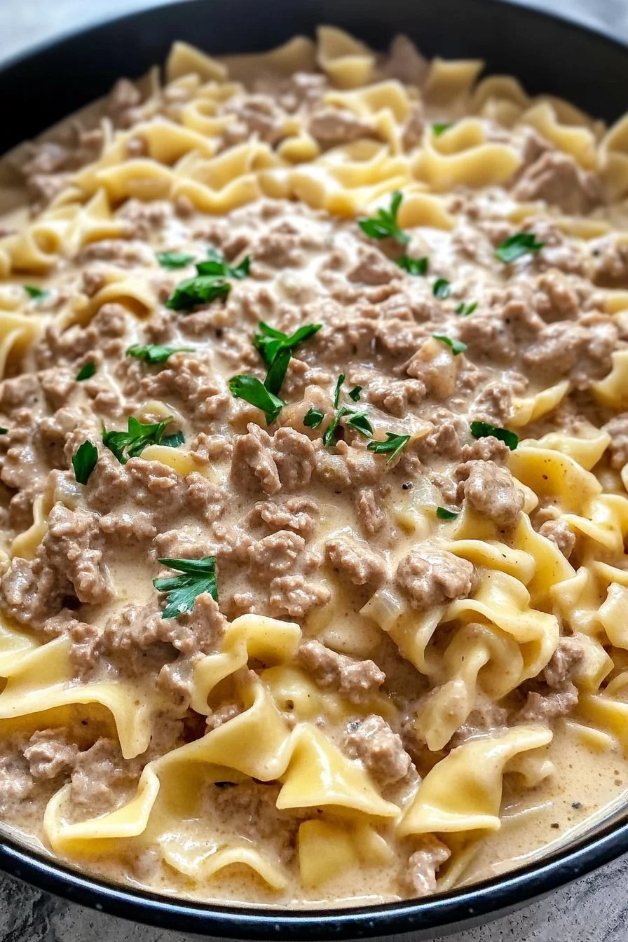 Ground Beef Stroganoff